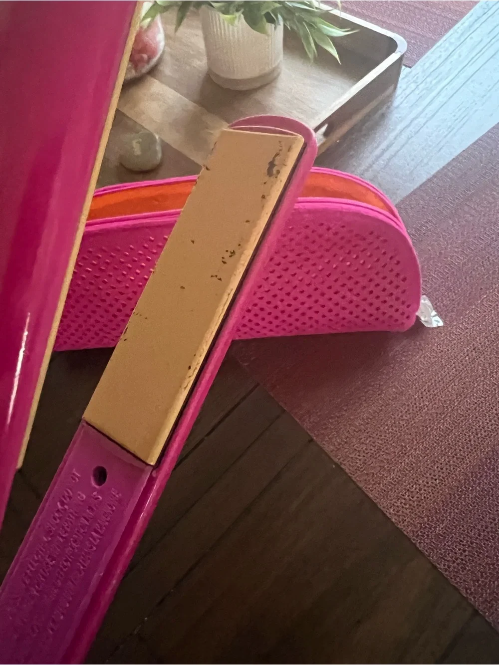 Ulta Beauty Hot Pink Hair Straightener with Matching Pink Case